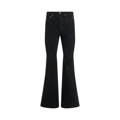 Rick Owens Drkshdw Bias Bootcut Jeans In Black