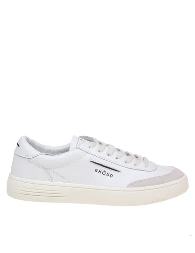 Ghoud Lido Low Sneakers In White Leather And Suede