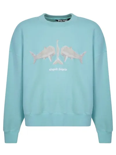 Palm Angels Sweatshirts In Blue