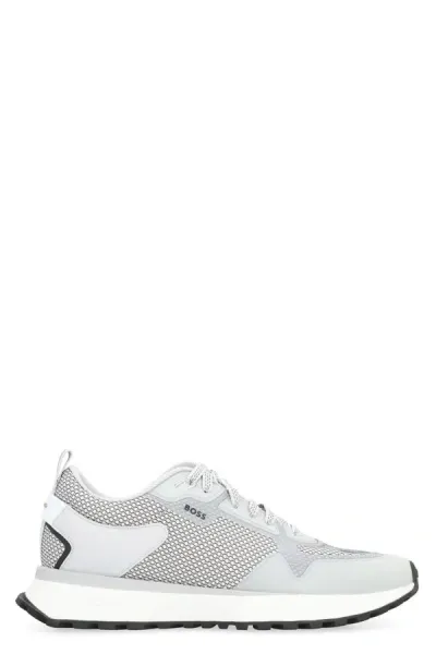 Hugo Boss Jonah Textured Lace-up Sneakers In Grey