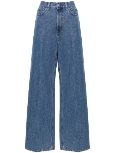 Totême Toteme Wide Leg Denim In 167 Vibrant Blue