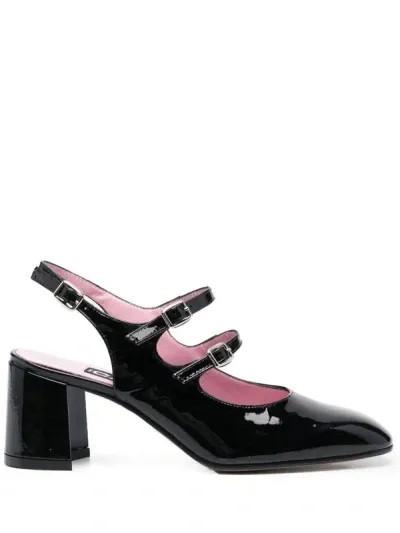 Carel Paris Banana Patent Leather Slingback Pumps In Black