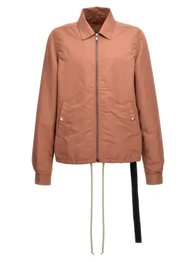 Rick Owens Drkshdw Zip Up Padded Jacket In Pink