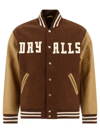 Human Made Varsity Bomber Jacket In Brown