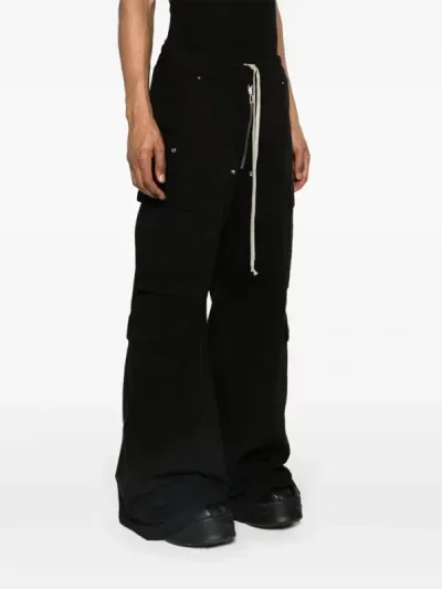 Rick Owens Drkshdw Men Double Cargo Jumbo Pants In 09 Black