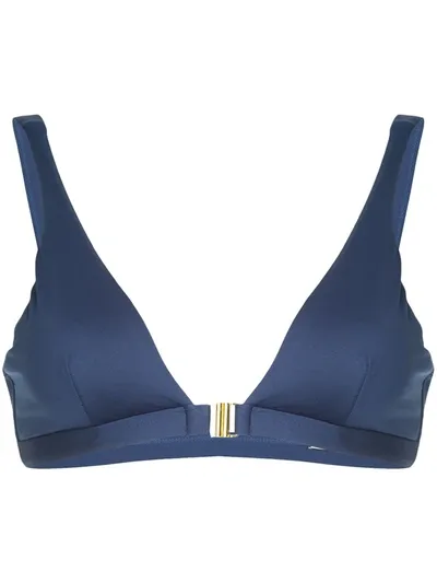 Duskii Manhattan Bikini Top In Blue