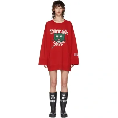 Undercover Total Youth Oversized Sweatshirt In Red