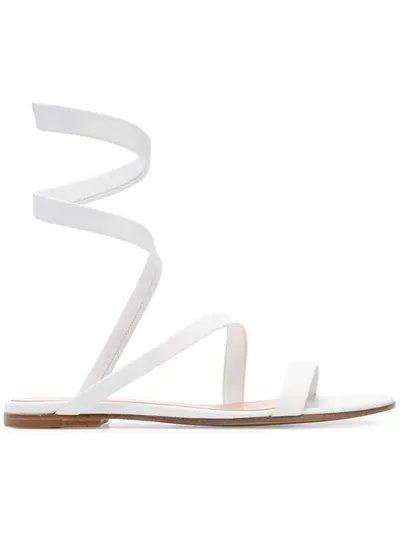 Gianvito Rossi Ankle Strap Sandals In White