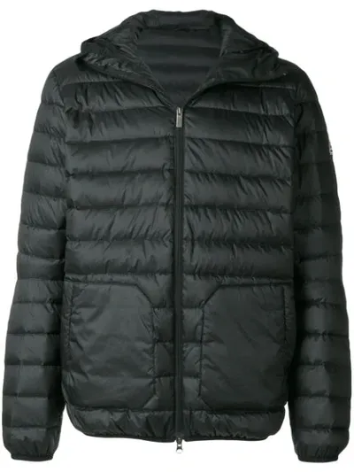 Pyrenex Quilted Hooded Coat In Black