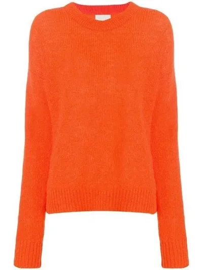 Laneus Crew Neck Sweater In Orange