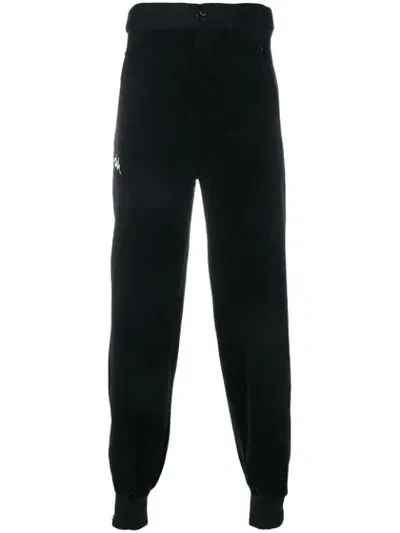 Kappa Waist-tabs Track Pants In Black