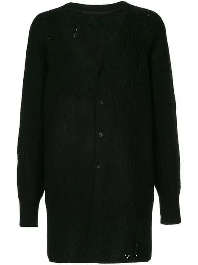 Julius Buttoned Long Cardigan A In Black