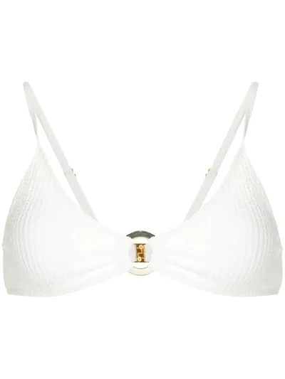 Duskii Long Island Bikini Top In White