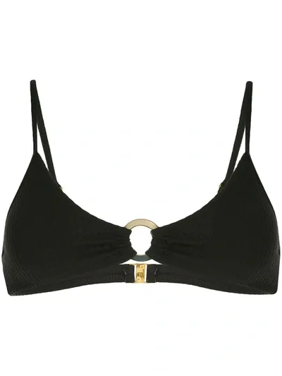 Duskii Long Island Bikini Top In Black