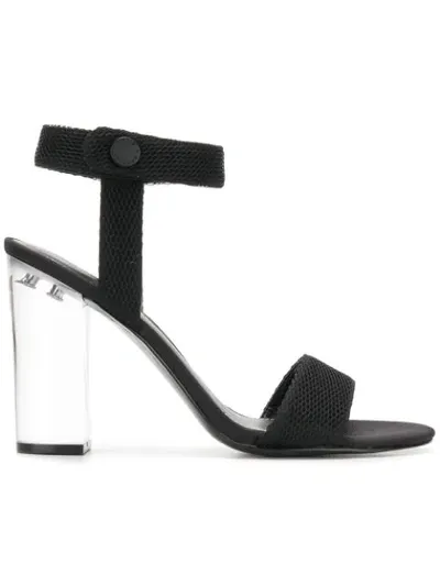 Kendall + Kylie Rowan Perspex Heel Sandals In Black