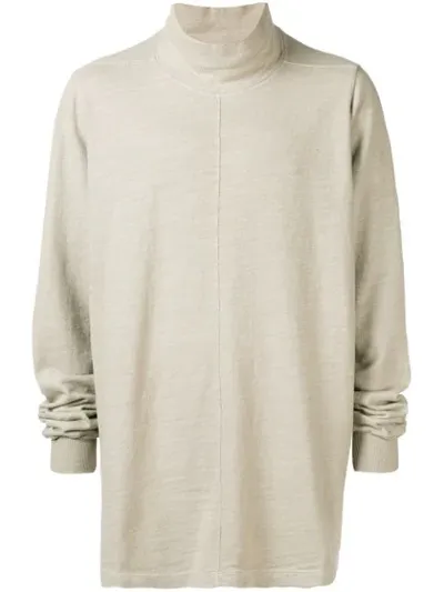 Rick Owens Drkshdw Polo Neck Jumper In Neutrals