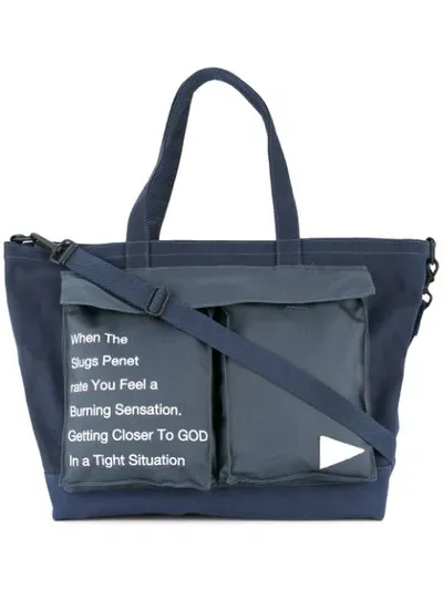 Makavelic Rico Helmet Tote Bag In Blue