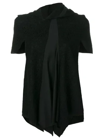 Pre-owned Comme Des Garçons Lace Panelled Blouse In Black