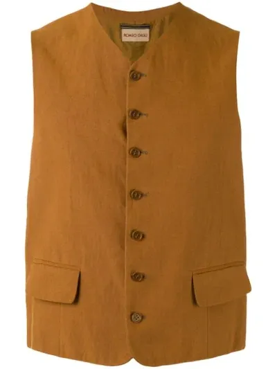 Pre-owned Romeo Gigli Vintage Lightweight Waistcoat In Brown