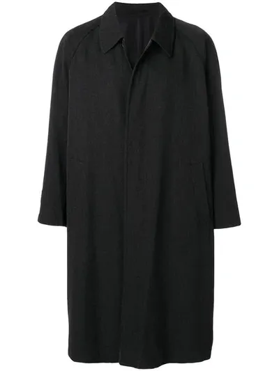 Pre-owned Comme Des Garçons 1997 Boxy Long Coat In Black