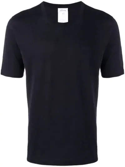 Brioni Round Neck T-shirt In Blue