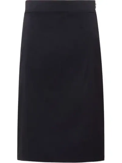 Prada Stretch Pencil Skirt In Blue