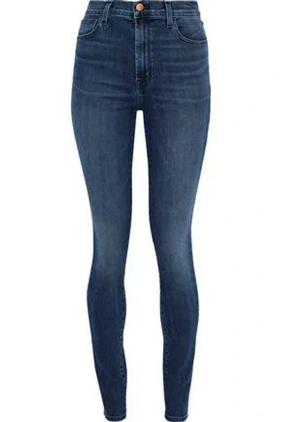 J Brand Carolina Faded High-rise Skinny Jeans In Mid Denim