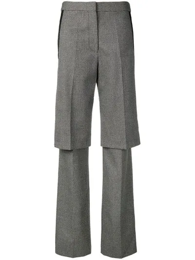 Stella Mccartney Layered Tailored Trousers In Black