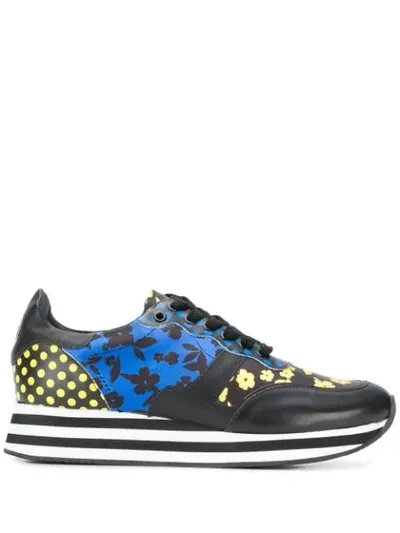 Alice And Olivia Magman Print Platform Sneakers In Multi