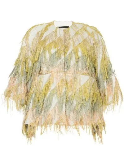 Muller Of Yoshiokubo Flow Fringe Jacket In Multicolour