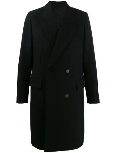 The Row Mickey Double-breasted Cashmere Coat In Black