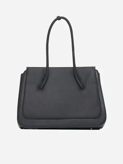 Aesther Ekme Lagune 24h Leather Bag In Black