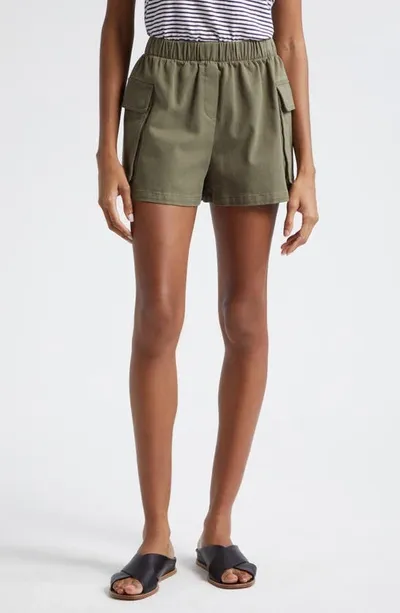 Atm Anthony Thomas Melillo Cotton Twill Cargo Shorts In Army