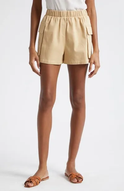 Atm Anthony Thomas Melillo Cotton Twill Cargo Shorts In Beige