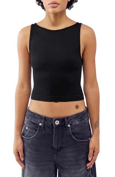 Bdg Urban Outfitters Rib Crop Tank In Black