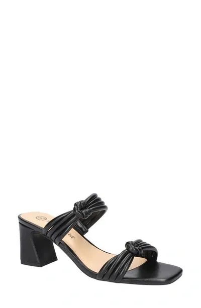 Bella Vita Danville Slide Sandal In Black- Manmade