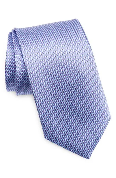 David Donahue Neat Silk Tie In Purple