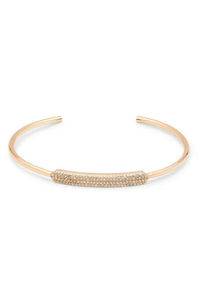 Ettika Pave Dazzle Bar Cuff Bracelet In Gold