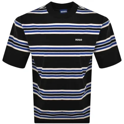 Hugo Blue Natinolo Striped T Shirt Blue