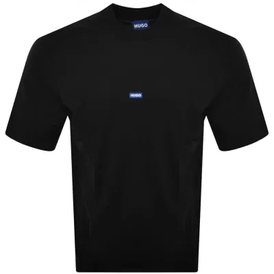 Hugo Blue Nieros Logo T Shirt Black