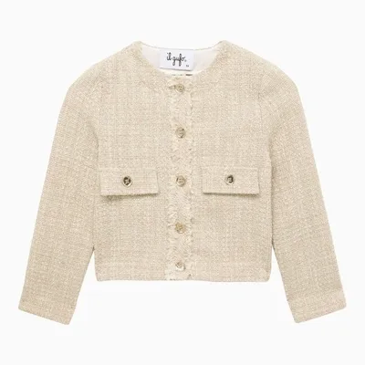 Il Gufo Kids' Beige Cotton-blend Jacket