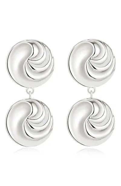 Luv Aj The Leila Drop Earrings In Silver