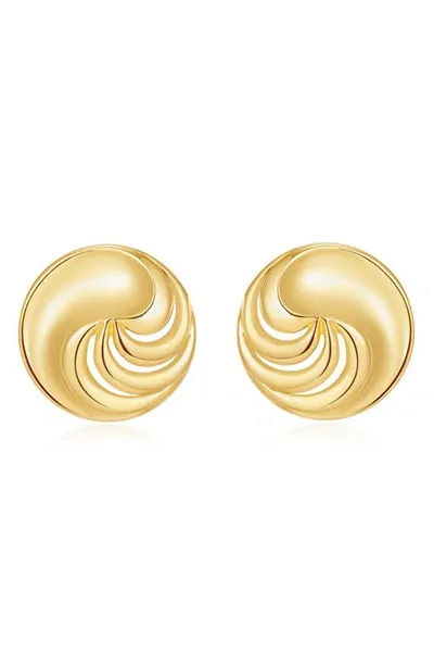 Luv Aj The Leila Stud Earrings In Gold