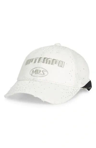 Martine Rose White Rolled Back Cap