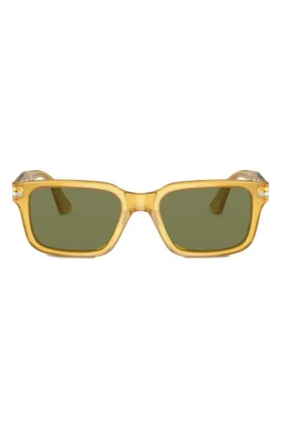 Persol 55mm Rectangular Sunglasses In Yellow