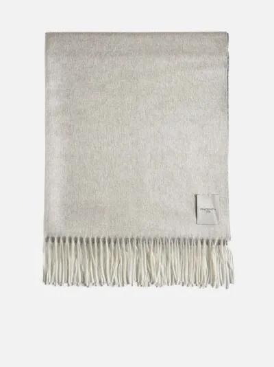 Piacenza 1733 Mirror Two-tone Silk And Cashmere Scarf In Beige,grey