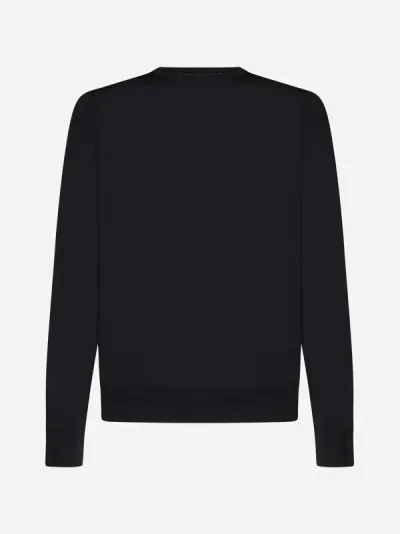 Piacenza 1733 Wool Crewneck Sweater In Black