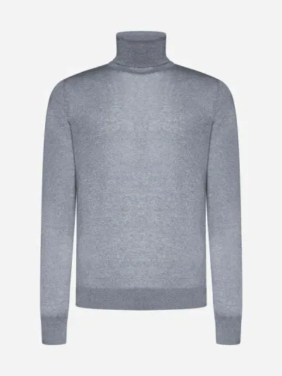 Piacenza 1733 Wool Turtleneck In Light Grey