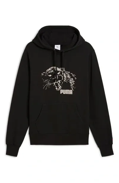 Puma X Noah Logo Graphic Hoodie In Black