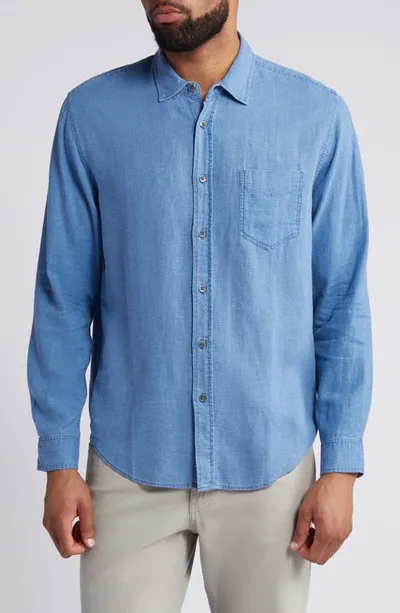 Rails Mykonos Linen Blend Button-up Shirt In Celsius